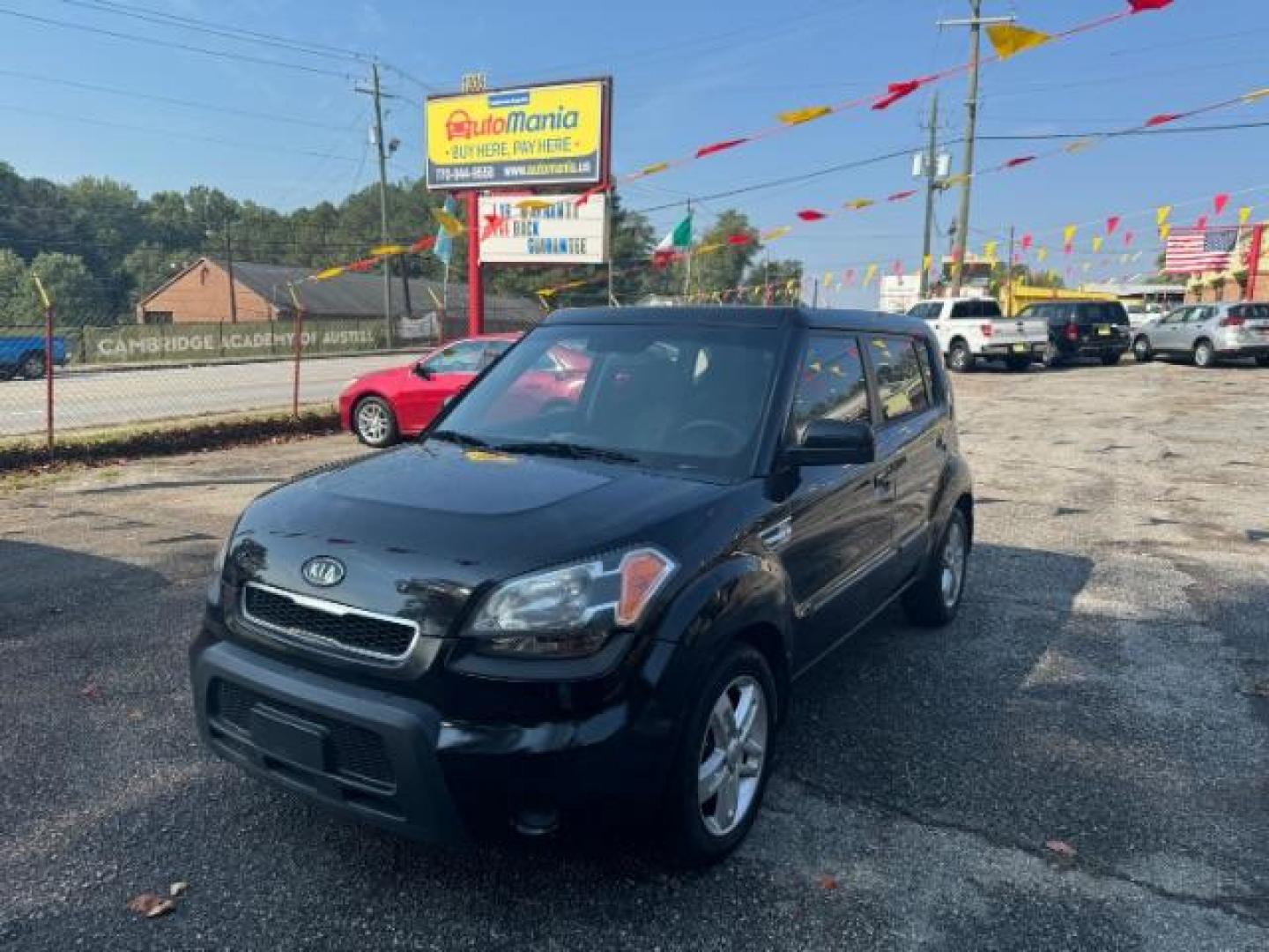 2010 Black Kia Soul + (KNDJT2A27A7) with an 2.0L L4 DOHC 16V engine, 4-Speed Automatic transmission, located at 1806 Veterans Memorial Hwy SW, Austell, GA, 30168, (770) 944-9558, 33.817959, -84.606987 - Photo#0