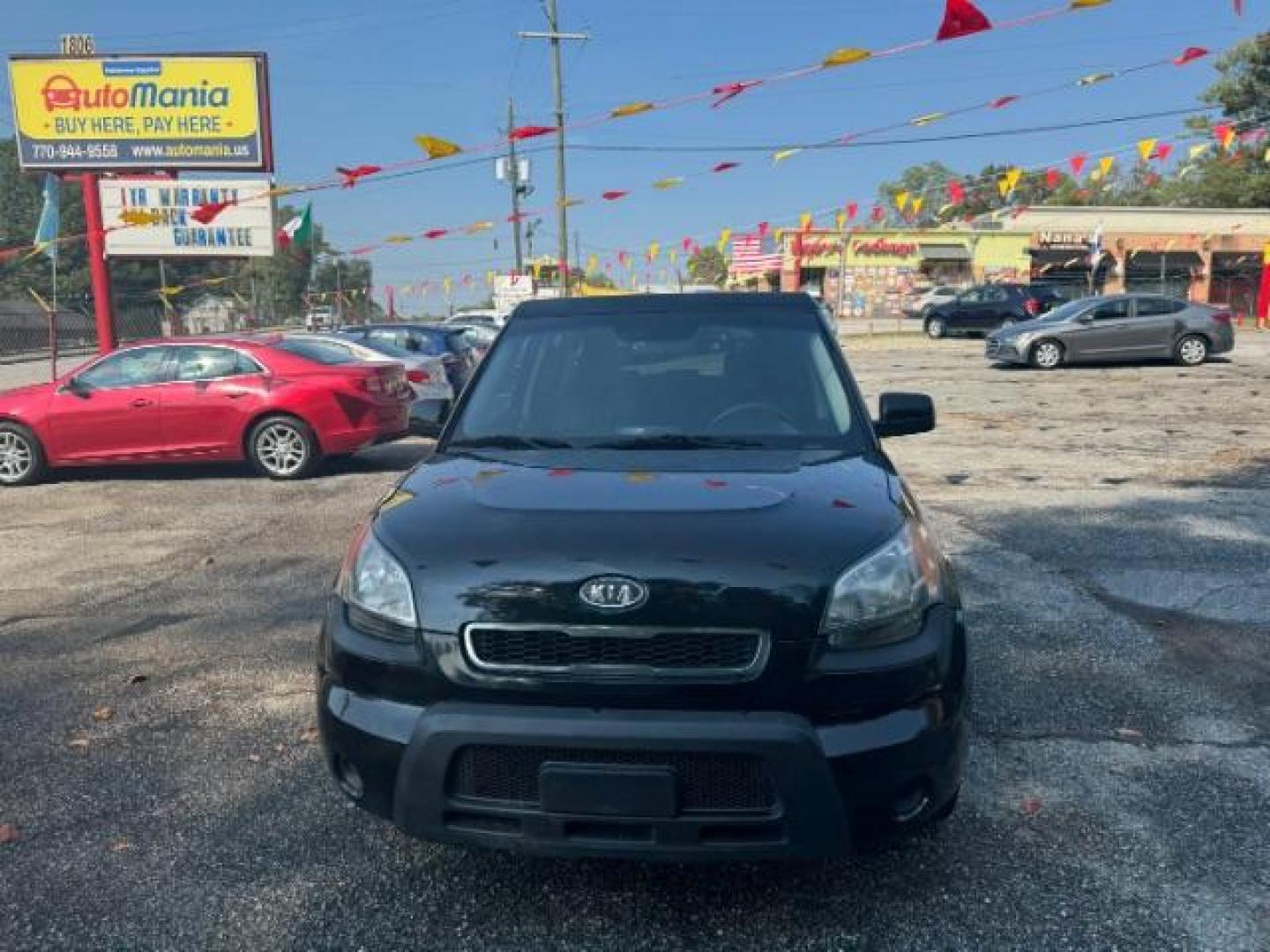 2010 Black Kia Soul + (KNDJT2A27A7) with an 2.0L L4 DOHC 16V engine, 4-Speed Automatic transmission, located at 1806 Veterans Memorial Hwy SW, Austell, GA, 30168, (770) 944-9558, 33.817959, -84.606987 - Photo#1