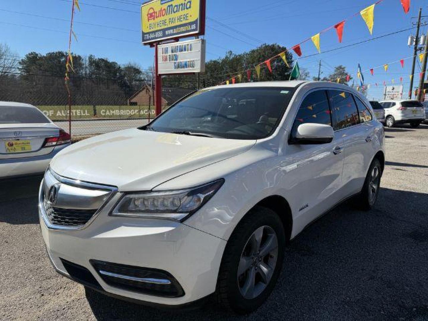 2014 White Acura MDX 6-Spd AT (5FRYD3H22EB) with an 3.5L V6 SOHC 24V engine, 6-Speed Automatic transmission, located at 1806 Veterans Memorial Hwy SW, Austell, GA, 30168, (770) 944-9558, 33.817959, -84.606987 - Photo#0