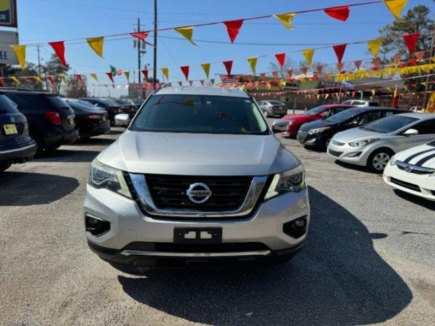 2017 Silver Nissan Pathfinder SV 2WD (5N1DR2MN1HC) with an 3.5L V6 DOHC 24V engine, Continuously Variabl transmission, located at 1806 Veterans Memorial Hwy SW, Austell, GA, 30168, (770) 944-9558, 33.817959, -84.606987 - Photo#1