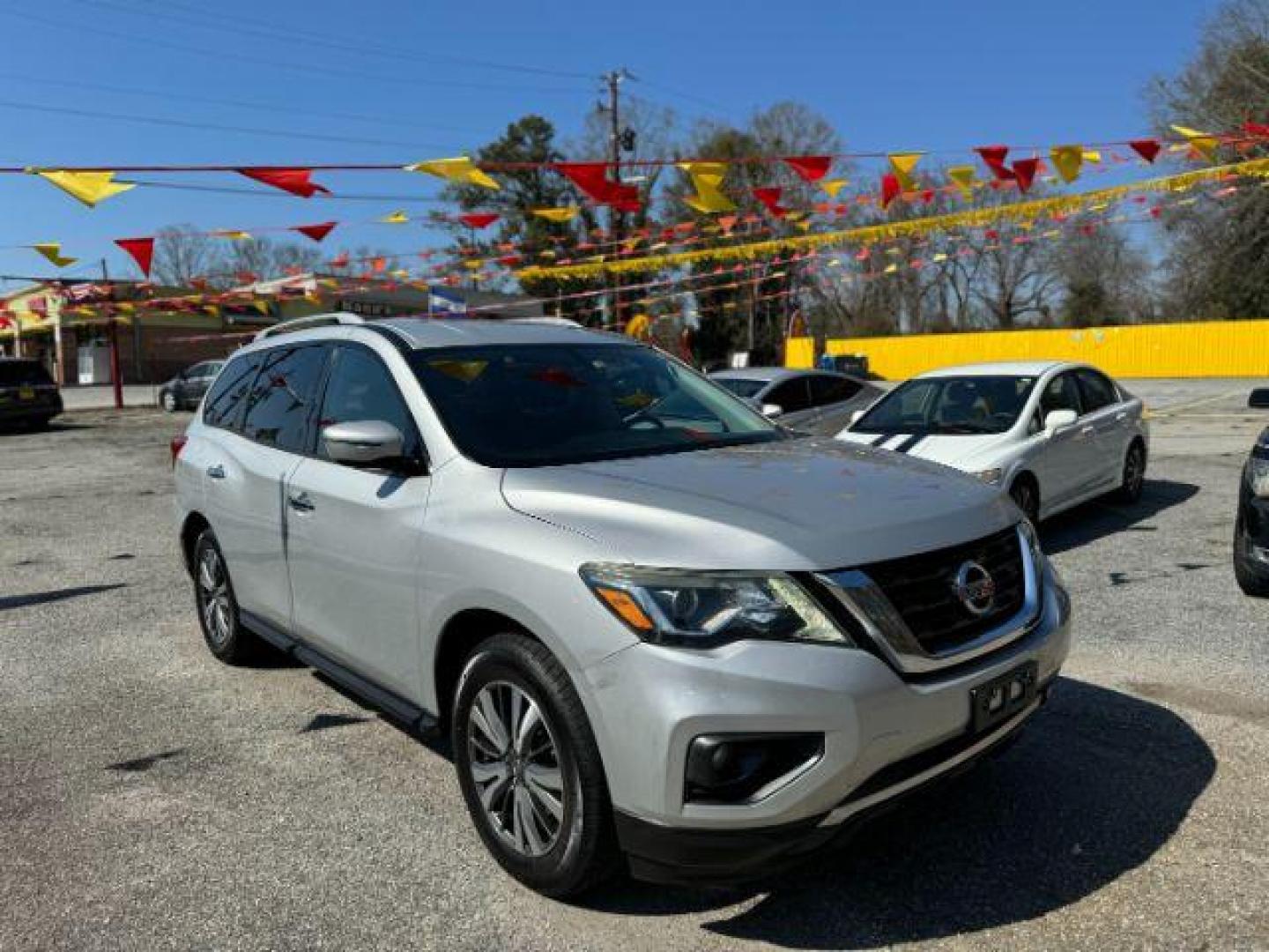 2017 Silver Nissan Pathfinder SV 2WD (5N1DR2MN1HC) with an 3.5L V6 DOHC 24V engine, Continuously Variabl transmission, located at 1806 Veterans Memorial Hwy SW, Austell, GA, 30168, (770) 944-9558, 33.817959, -84.606987 - Photo#2