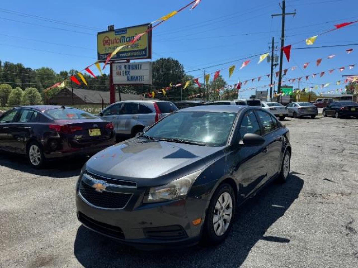 2013 Gray Chevrolet Cruze LS Auto (1G1PA5SH8D7) with an 1.8L L4 DOHC 16V FFV engine, 6-Speed Automatic transmission, located at 1806 Veterans Memorial Hwy SW, Austell, GA, 30168, (770) 944-9558, 33.817959, -84.606987 - Photo#0