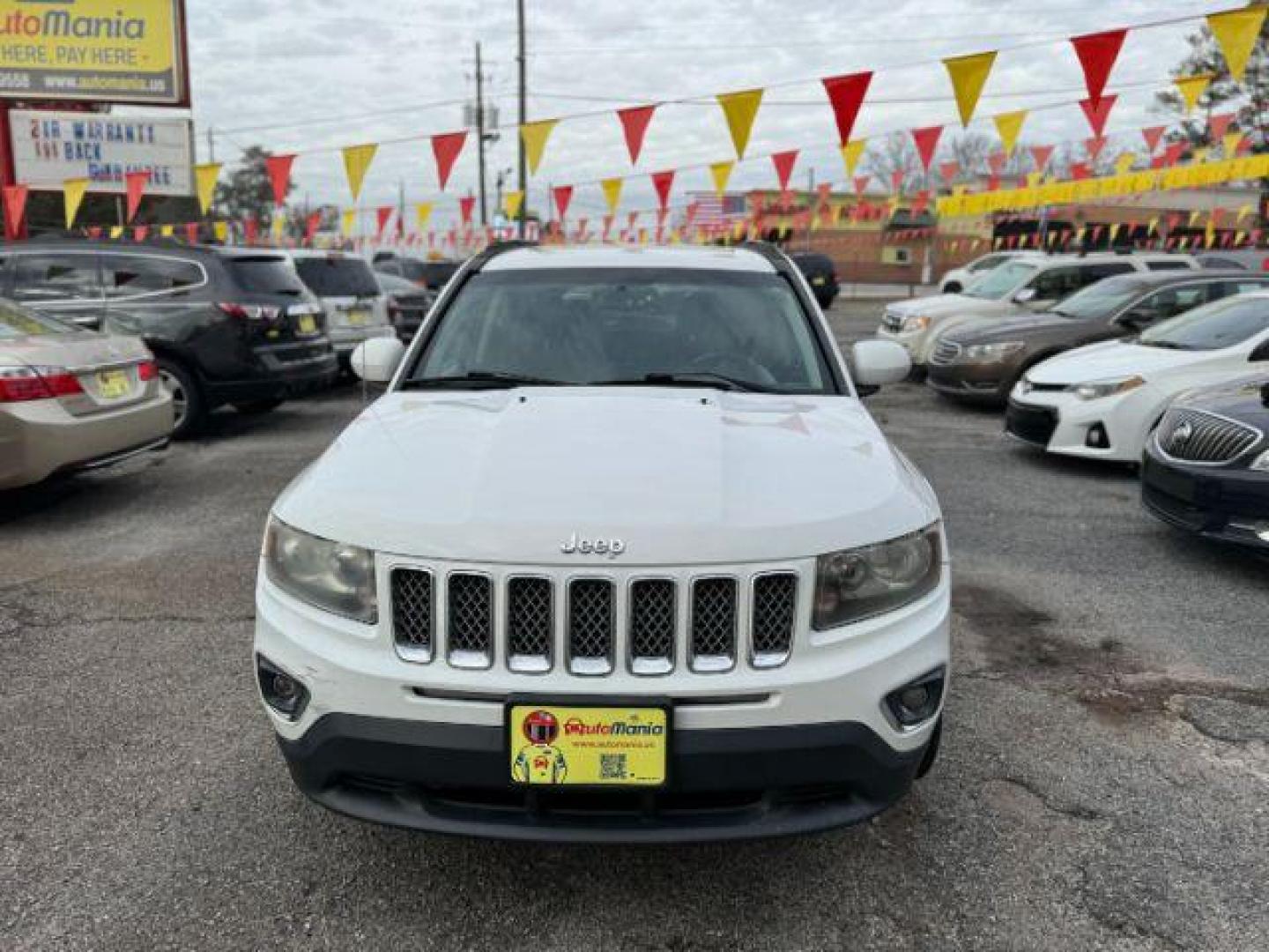 2014 White Jeep Compass Latitude FWD (1C4NJCEAXED) with an 2.0L L4 DOHC 16V engine, Continuously Variable Transmission transmission, located at 1806 Veterans Memorial Hwy SW, Austell, GA, 30168, (770) 944-9558, 33.817959, -84.606987 - Photo#1