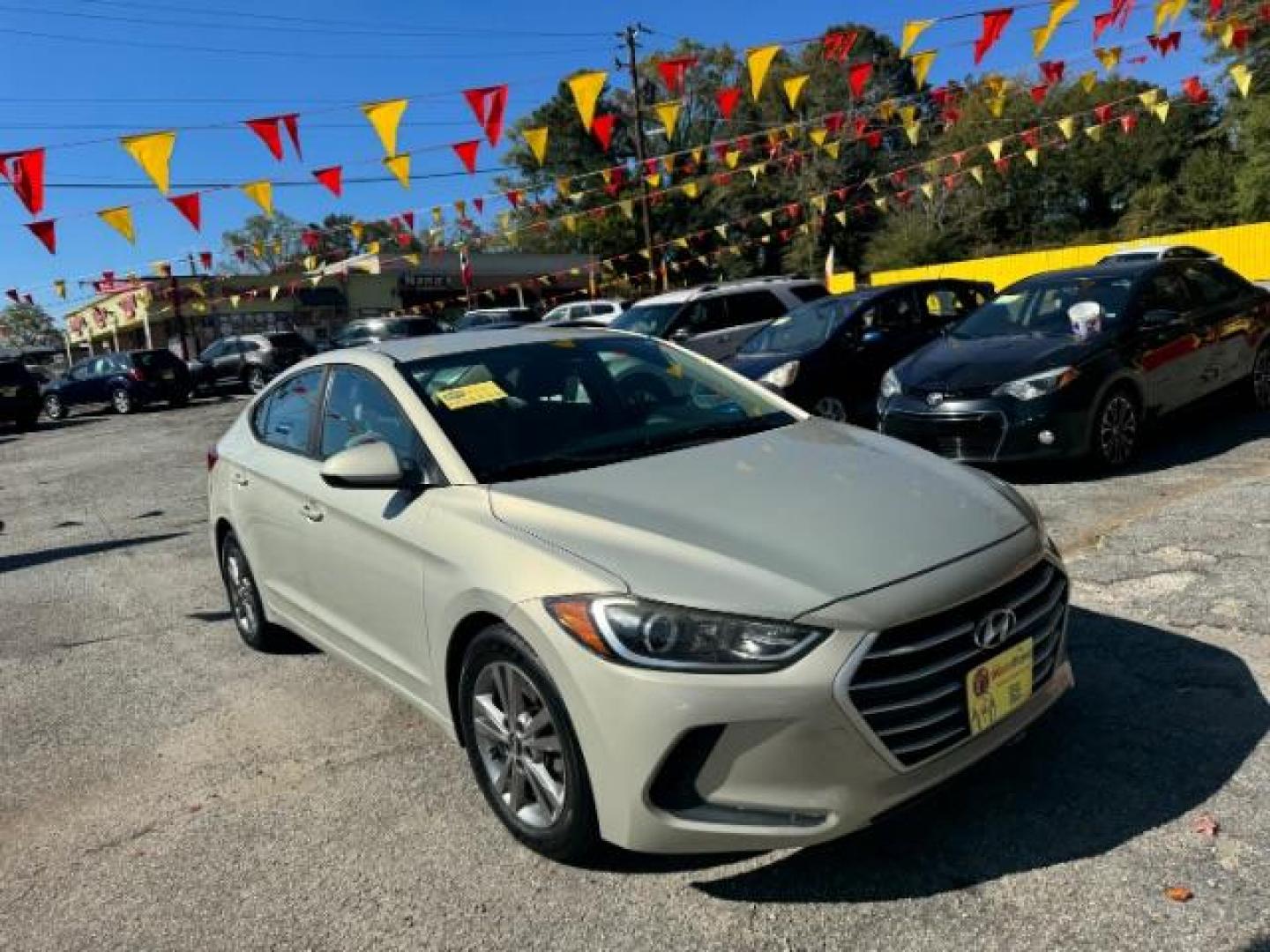 2017 Beige Hyundai Elantra Limited (KMHD84LF2HU) with an 1.8L L4 DOHC 16V engine, 6-Speed Automatic transmission, located at 1806 Veterans Memorial Hwy SW, Austell, GA, 30168, (770) 944-9558, 33.817959, -84.606987 - Photo#0