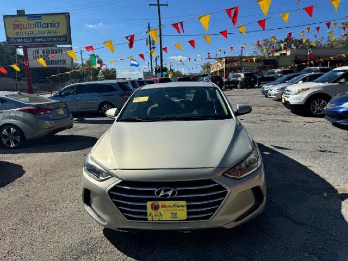 2017 Beige Hyundai Elantra Limited (KMHD84LF2HU) with an 1.8L L4 DOHC 16V engine, 6-Speed Automatic transmission, located at 1806 Veterans Memorial Hwy SW, Austell, GA, 30168, (770) 944-9558, 33.817959, -84.606987 - Photo#1