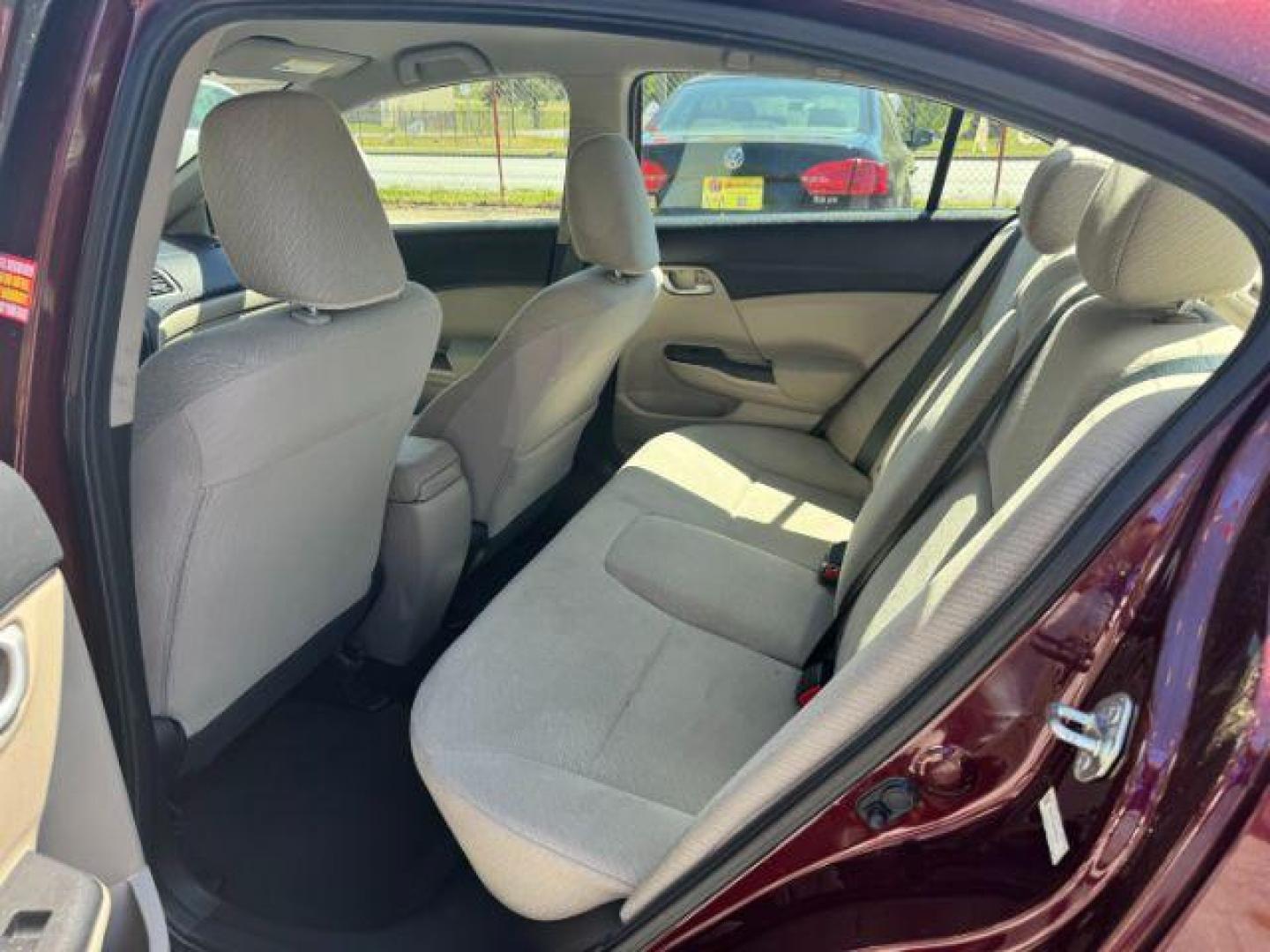 2013 Burgundy Honda Civic LX Sedan 5-Speed AT (19XFB2F55DE) with an 1.8L L4 SOHC 16V engine, 5-Speed Automatic transmission, located at 1806 Veterans Memorial Hwy SW, Austell, GA, 30168, (770) 944-9558, 33.817959, -84.606987 - Photo#9