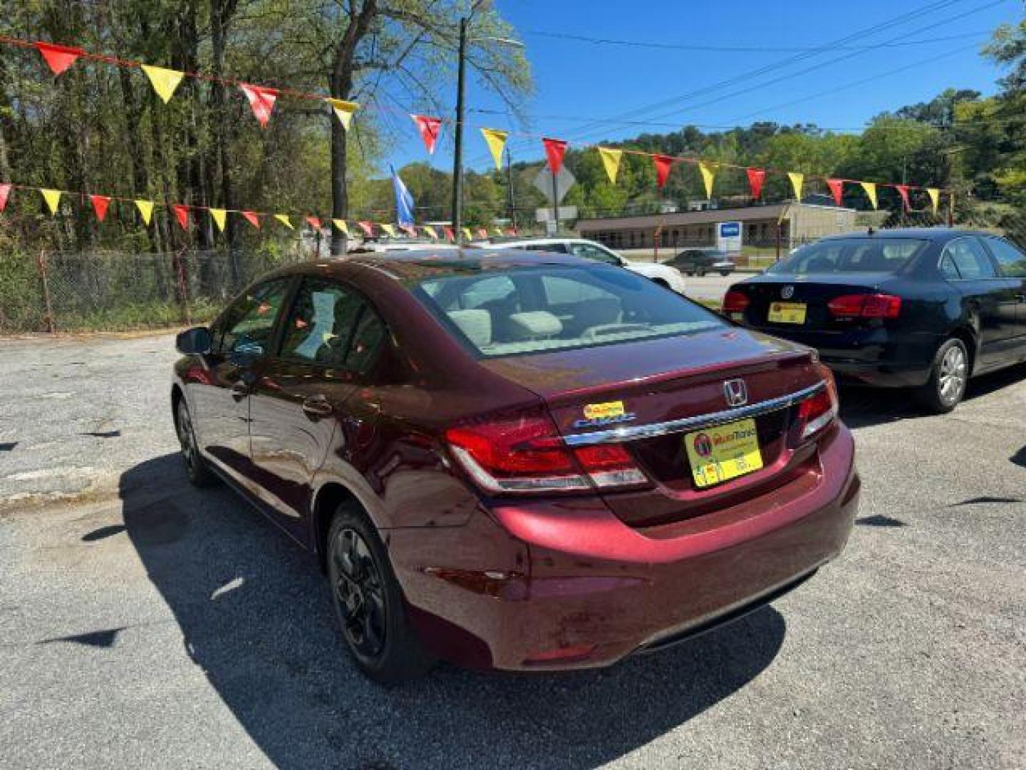 2013 Burgundy Honda Civic LX Sedan 5-Speed AT (19XFB2F55DE) with an 1.8L L4 SOHC 16V engine, 5-Speed Automatic transmission, located at 1806 Veterans Memorial Hwy SW, Austell, GA, 30168, (770) 944-9558, 33.817959, -84.606987 - Photo#5