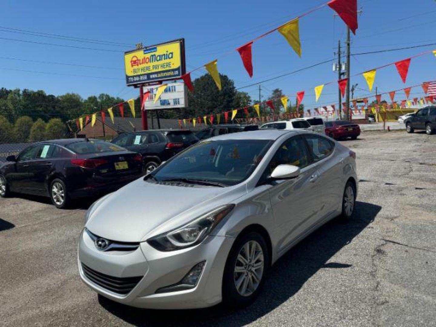 2014 Silver Hyundai Elantra GLS A/T (KMHDH4AE7EU) with an 1.8L L4 DOHC 16V engine, located at 1806 Veterans Memorial Hwy SW, Austell, GA, 30168, (770) 944-9558, 33.817959, -84.606987 - Photo#0