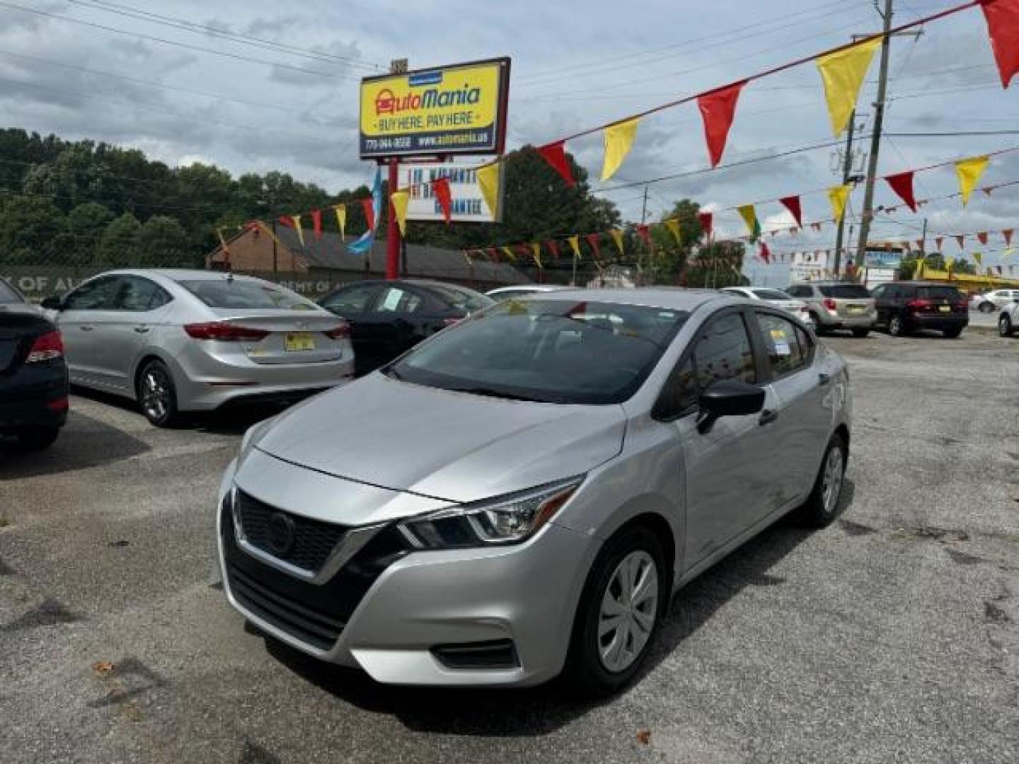 2020 Silver Nissan Versa S CVT (3N1CN8DV9LL) with an 1.6L L4 DOHC 16V engine, Continuously Variable Transmission transmission, located at 1806 Veterans Memorial Hwy SW, Austell, GA, 30168, (770) 944-9558, 33.817959, -84.606987 - Photo#0