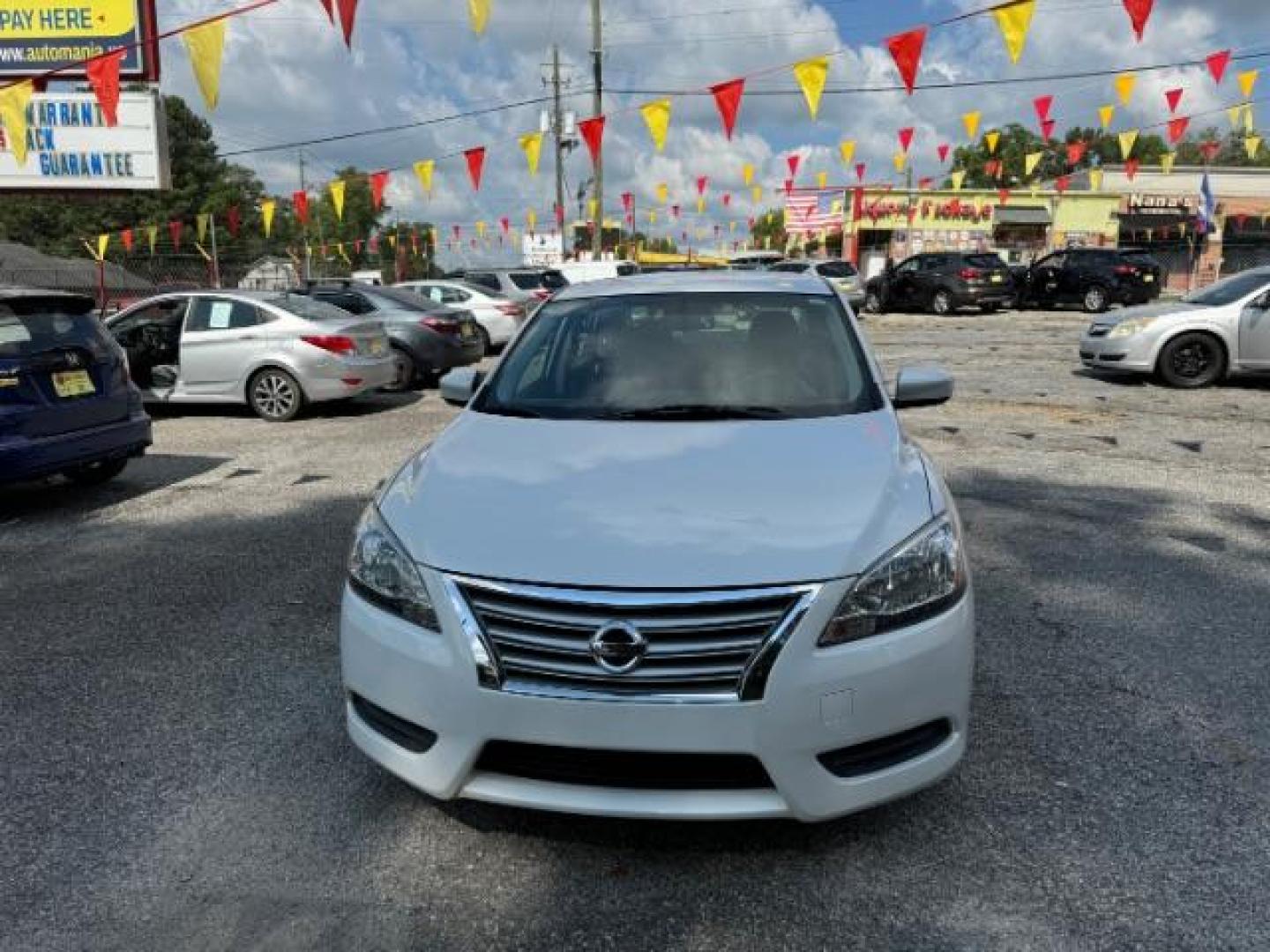 2013 White Nissan Sentra SV (3N1AB7AP5DL) with an 1.8L L4 SFI DOHC 16V engine, Continuously Variable Transmission transmission, located at 1806 Veterans Memorial Hwy SW, Austell, GA, 30168, (770) 944-9558, 33.817959, -84.606987 - Photo#1