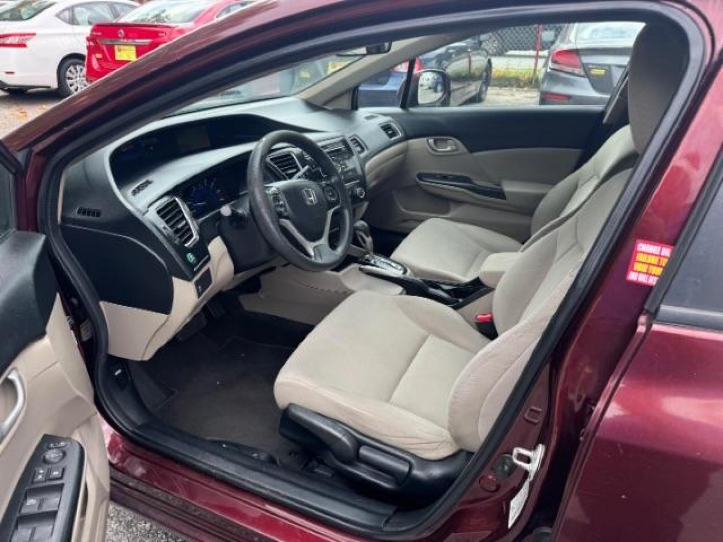 2013 Burgundy Honda Civic LX Sedan 5-Speed AT (19XFB2F59DE) with an 1.8L L4 SOHC 16V engine, 5-Speed Automatic transmission, located at 1806 Veterans Memorial Hwy SW, Austell, GA, 30168, (770) 944-9558, 33.817959, -84.606987 - Photo#6