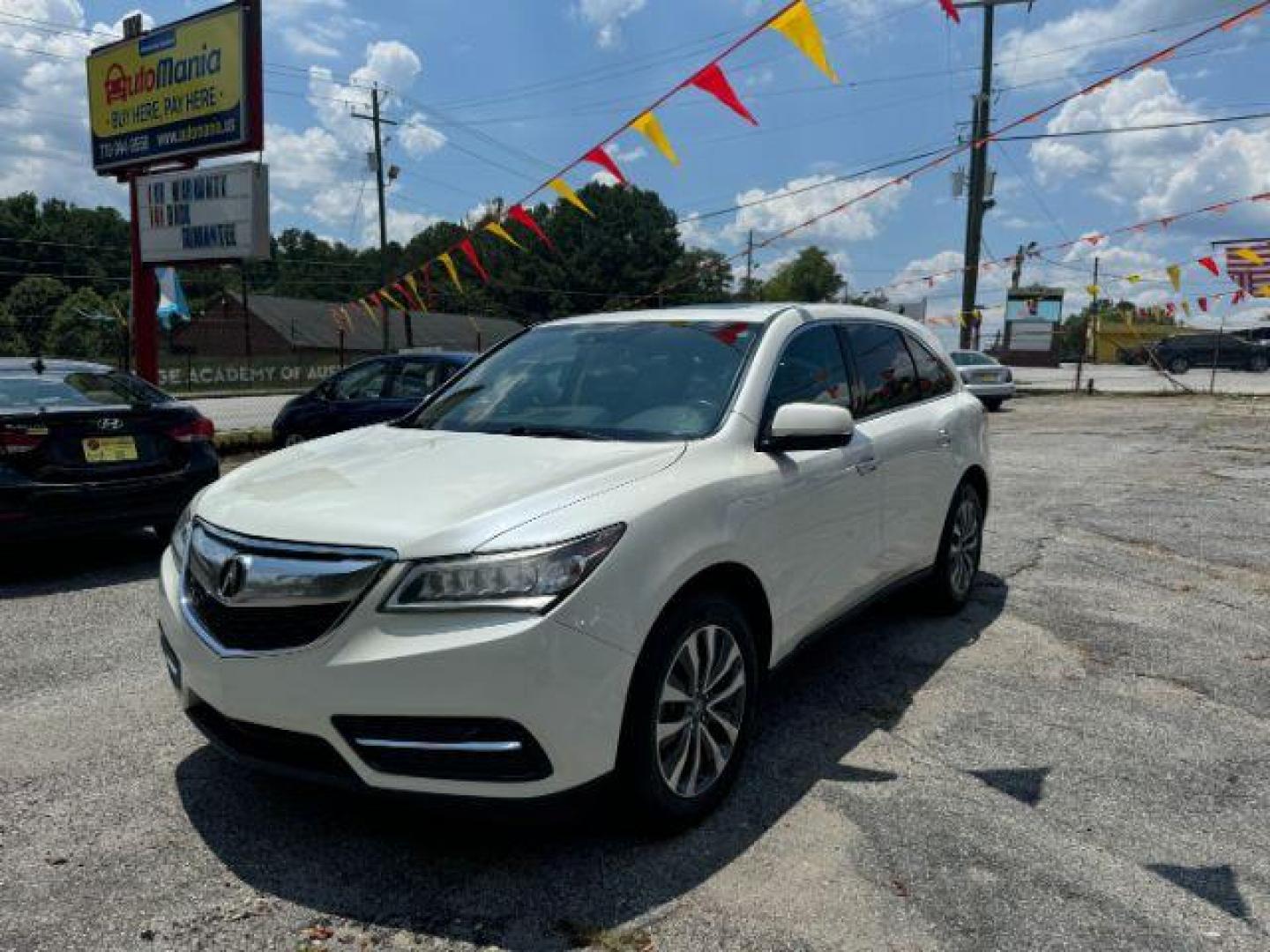 2015 White Acura MDX SPORT UTILITY 4-DR (5FRYD3H47FB) with an 3.5L V6 SOHC 24V engine, 6-Speed Automatic transmission, located at 1806 Veterans Memorial Hwy SW, Austell, GA, 30168, (770) 944-9558, 33.817959, -84.606987 - Photo#0