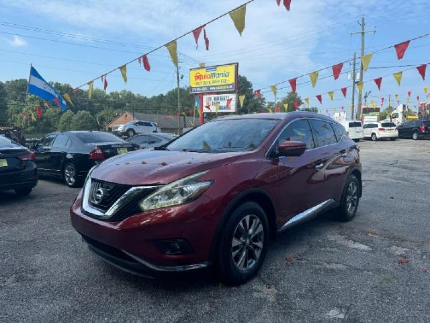 2015 RED Nissan Murano S (5N1AZ2MG7FN) with an 3.5L V6 DOHC 24V engine, Continuously Variable Transmission transmission, located at 1806 Veterans Memorial Hwy SW, Austell, GA, 30168, (770) 944-9558, 33.817959, -84.606987 - Photo#0