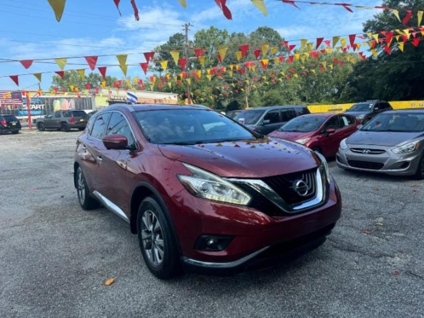 2015 RED Nissan Murano S (5N1AZ2MG7FN) with an 3.5L V6 DOHC 24V engine, Continuously Variable Transmission transmission, located at 1806 Veterans Memorial Hwy SW, Austell, GA, 30168, (770) 944-9558, 33.817959, -84.606987 - Photo#1