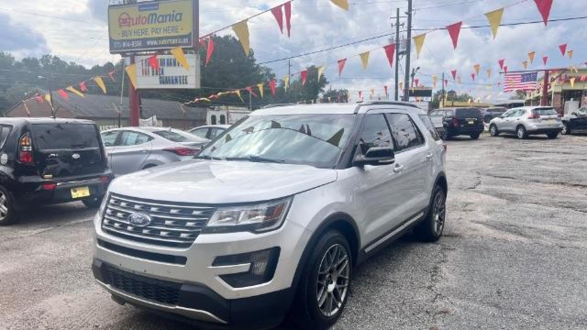 2016 SILVER Ford Explorer XLT FWD (1FM5K7D87GG) with an 3.5L V6 DOHC 24V engine, 6-Speed Automatic transmission, located at 1806 Veterans Memorial Hwy SW, Austell, GA, 30168, (770) 944-9558, 33.817959, -84.606987 - Photo#2