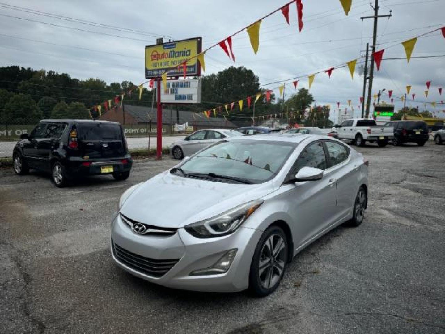 2014 Silver Hyundai Elantra GLS A/T (KMHDH4AHXEU) with an 2.0L L4 DOHC 16V engine, 6-Speed Automatic transmission, located at 1806 Veterans Memorial Hwy SW, Austell, GA, 30168, (770) 944-9558, 33.817959, -84.606987 - Photo#0