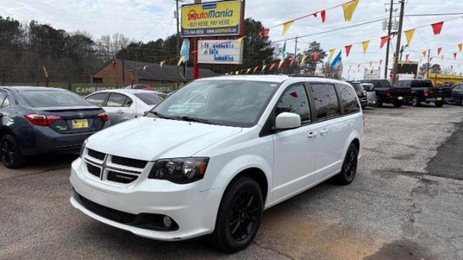 2019 White Dodge Grand Caravan GT (2C4RDGEG0KR) with an 3.6L V6 DOHC 24V engine, 6-Speed Automatic transmission, located at 1806 Veterans Memorial Hwy SW, Austell, GA, 30168, (770) 944-9558, 33.817959, -84.606987 - Photo#0