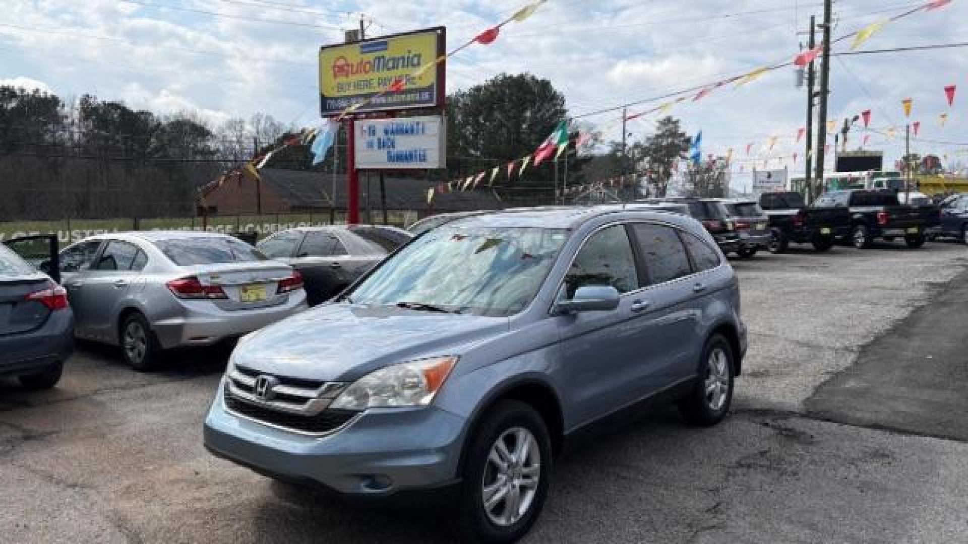 2011 Blue Honda CR-V EX-L 4WD 5-Speed AT (5J6RE4H76BL) with an 2.4L L4 DOHC 16V engine, 5-Speed Automatic transmission, located at 1806 Veterans Memorial Hwy SW, Austell, GA, 30168, (770) 944-9558, 33.817959, -84.606987 - Photo#0