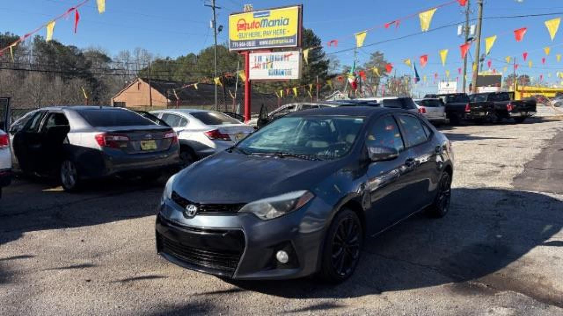 2015 Blue Toyota Corolla S Plus CVT (2T1BURHE0FC) with an 1.8L L4 DOHC 16V engine, Continuously Variable Transmission transmission, located at 1806 Veterans Memorial Hwy SW, Austell, GA, 30168, (770) 944-9558, 33.817959, -84.606987 - Photo#0