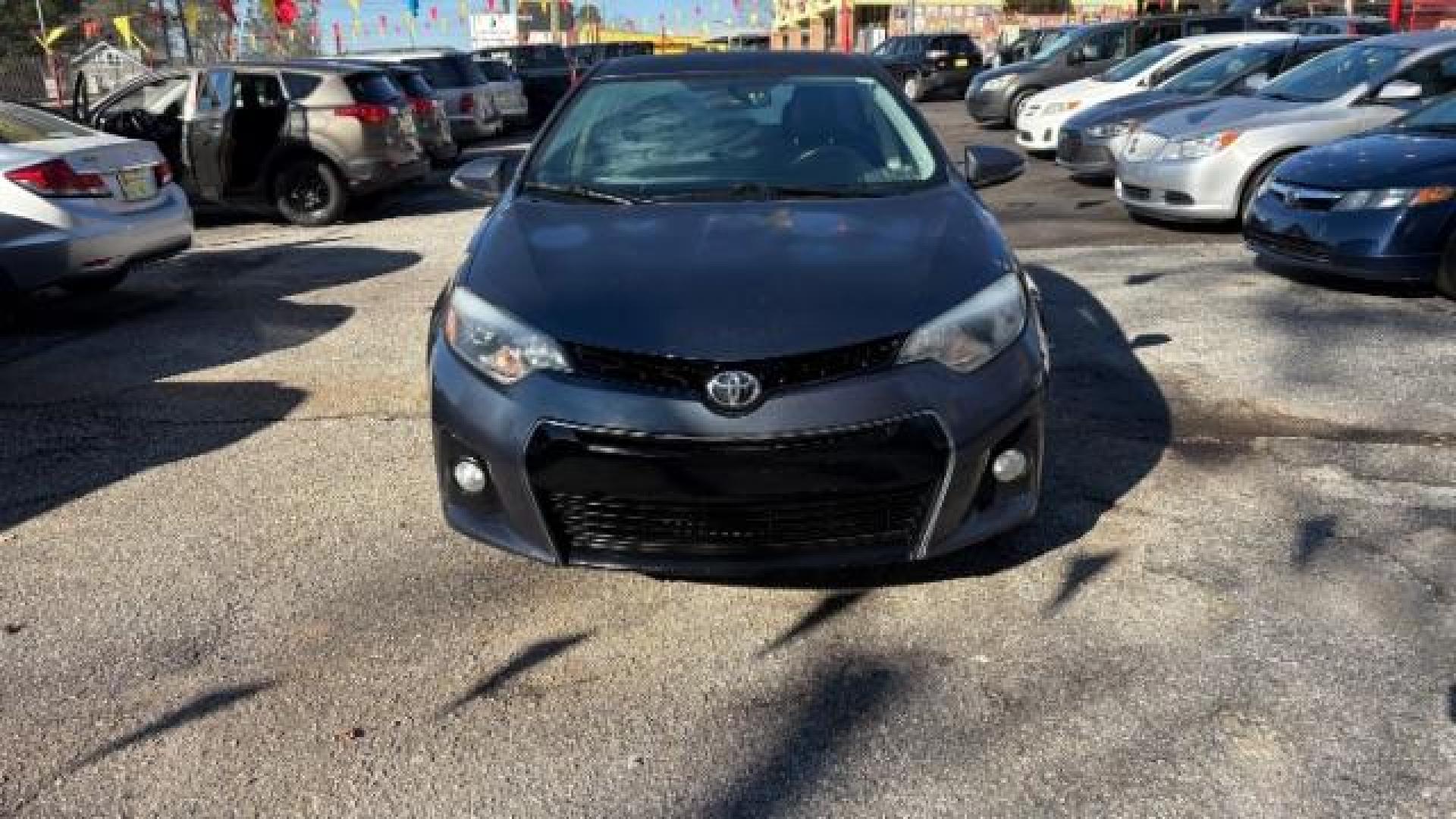 2015 Blue Toyota Corolla S Plus CVT (2T1BURHE0FC) with an 1.8L L4 DOHC 16V engine, Continuously Variable Transmission transmission, located at 1806 Veterans Memorial Hwy SW, Austell, GA, 30168, (770) 944-9558, 33.817959, -84.606987 - Photo#2