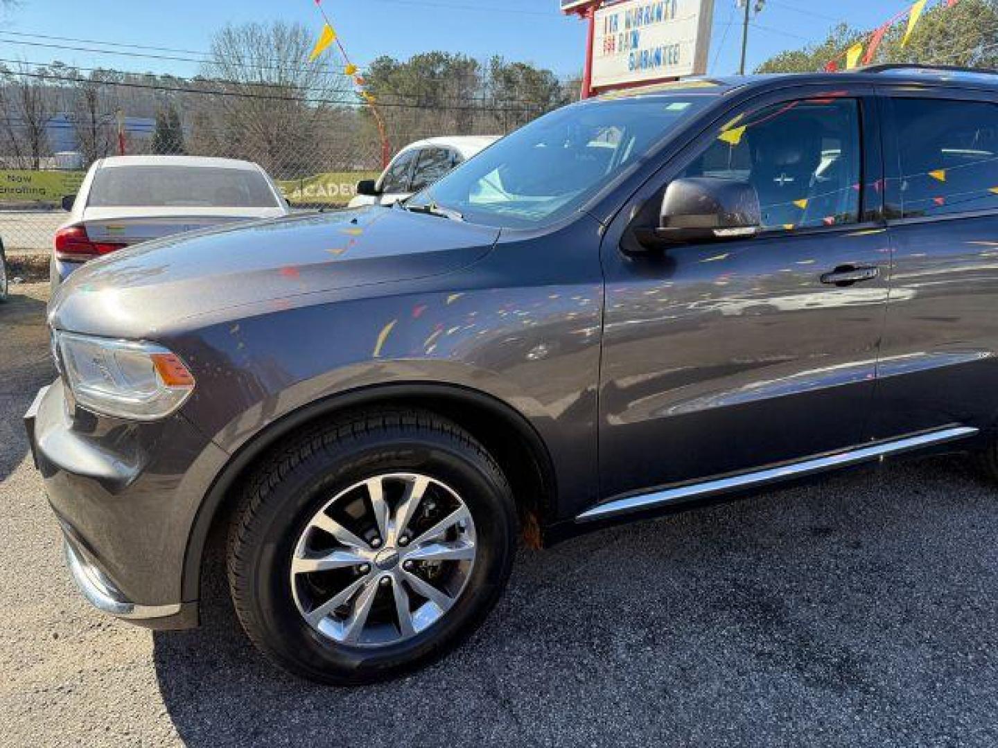 2015 Gray Dodge Durango Limited 2WD (1C4RDHDG7FC) with an 3.6L V6 DOHC 24V engine, 8-Speed Automatic transmission, located at 1806 Veterans Memorial Hwy SW, Austell, GA, 30168, (770) 944-9558, 33.817959, -84.606987 - Photo#1