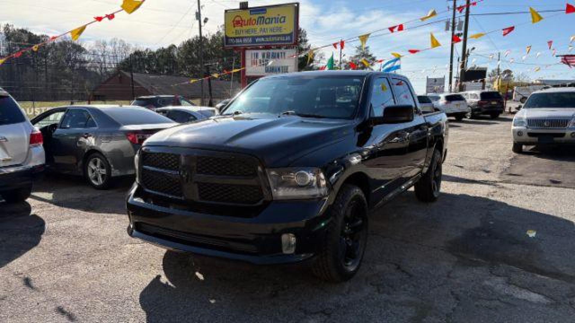 2014 Black RAM 1500 Tradesman/Express Crew Cab SWB 2WD (1C6RR6KT3ES) with an 5.7L V8 OHV 16V engine, 8-Speed Automatic transmission, located at 1806 Veterans Memorial Hwy SW, Austell, GA, 30168, (770) 944-9558, 33.817959, -84.606987 - Photo#0