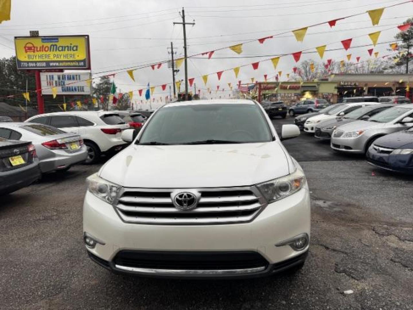 2012 White Toyota Highlander Base 2WD V6 (5TDZK3EH8CS) with an 3.5L V6 DOHC 24V engine, 5-Speed Automatic transmission, located at 1806 Veterans Memorial Hwy SW, Austell, GA, 30168, (770) 944-9558, 33.817959, -84.606987 - Photo#1