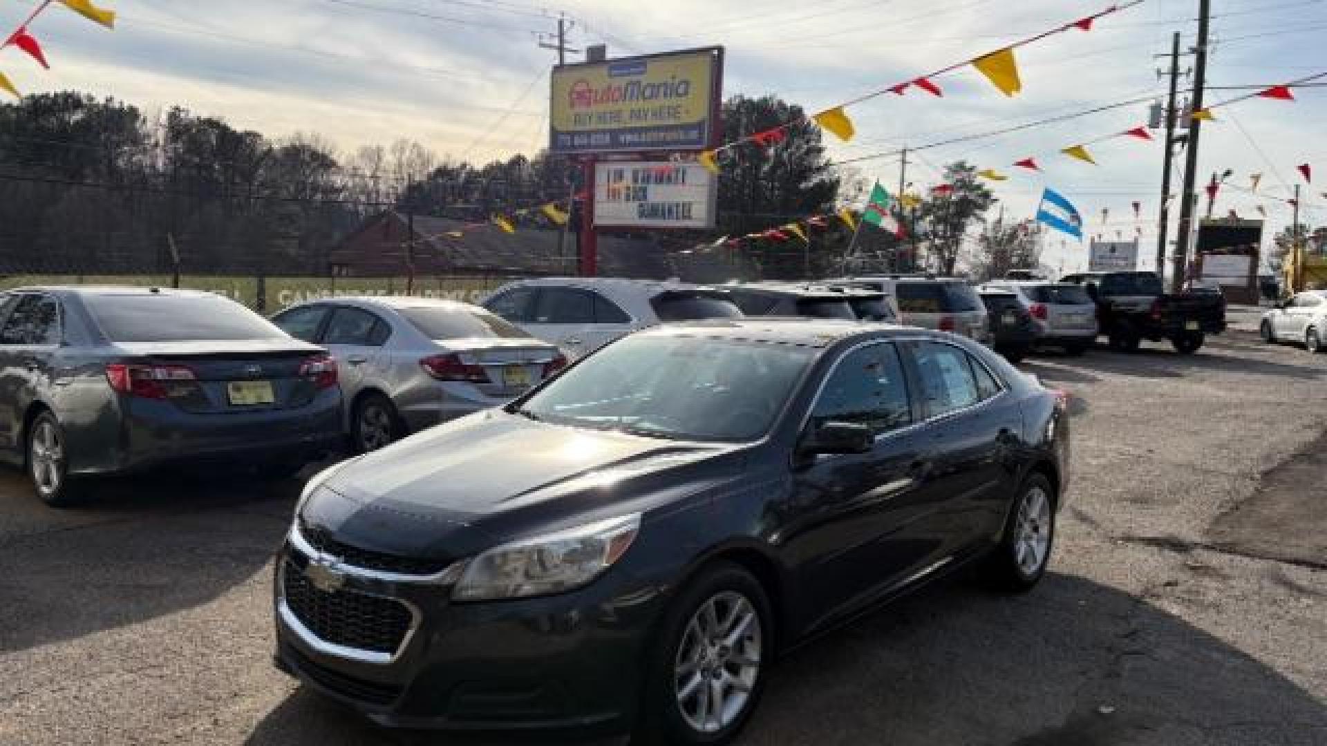 2014 Gray Chevrolet Malibu 1LT (1G11C5SL4EF) with an 2.5L L4 DOHC 16V engine, 6-Speed Automatic transmission, located at 1806 Veterans Memorial Hwy SW, Austell, GA, 30168, (770) 944-9558, 33.817959, -84.606987 - Photo#0